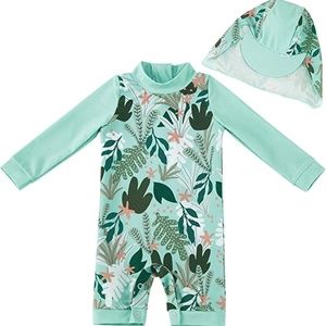 UMELOK BABY GIRLS SUNSUIT UPF 50+ w/ HAT NWT 0-3MO